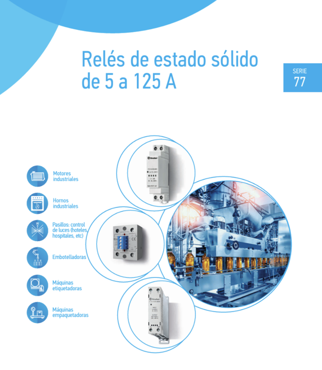 77H182308250 — Relé SSR 90/280VAC 1NA 24/280VAC 125A Finder 77H182308250