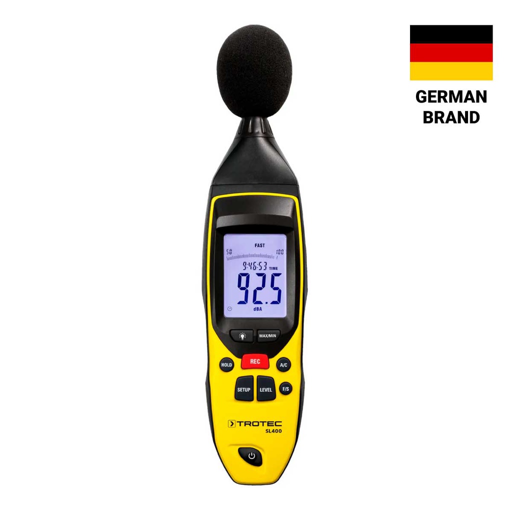 SL400 — SOUND LEVEL MEASURING DEVICE CLASS 2 WITH USB INTERFACE FOR SOFTWARE ANALYSIS 30 - 130 Db