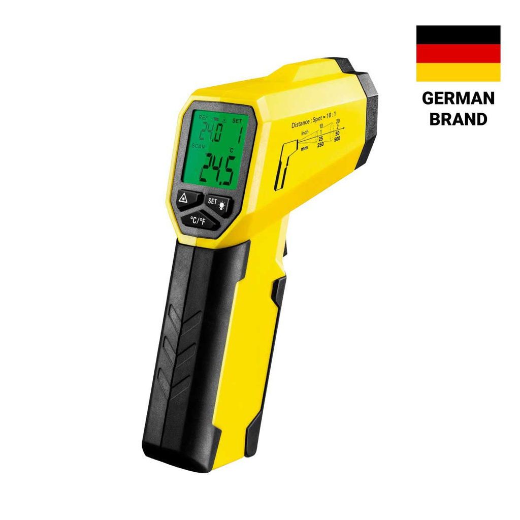 BP17 — INFRARED NON-CONTACT PYROMETER 10:1 VISUAL AND ACOUSTIC SIGNALS -58 TO 716 °F