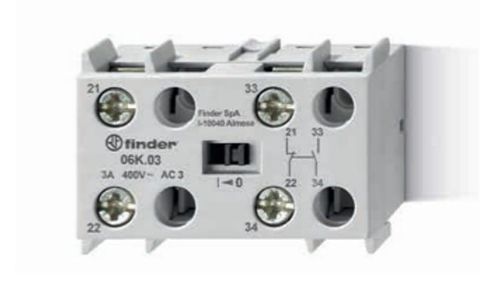 Modulo auxiliar 1 NA+1 NC para tipo [6K.04] Finder 06K03