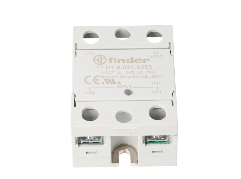Relé SSR 3/32V DC 1NA 24/280VAC 60A Finder 77D190248250
