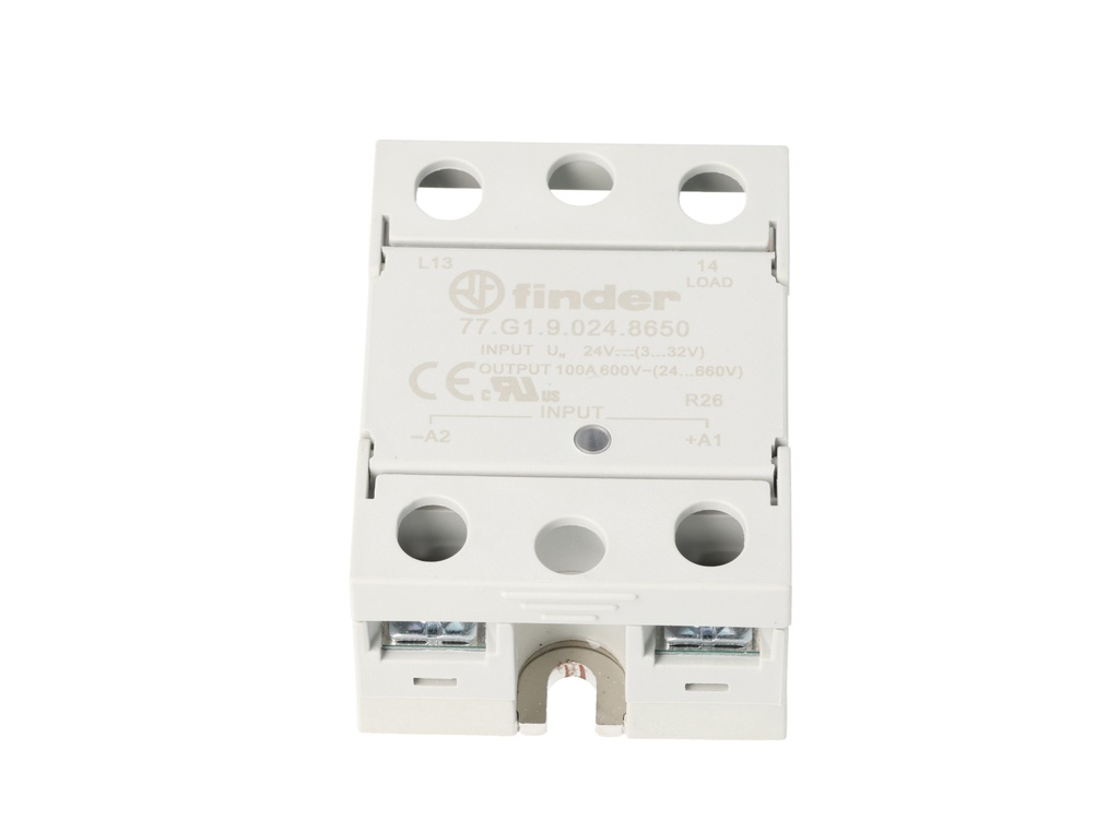 Relé SSR 3/32V DC 1NA 24/660VAC 100A Finder 77G190248650