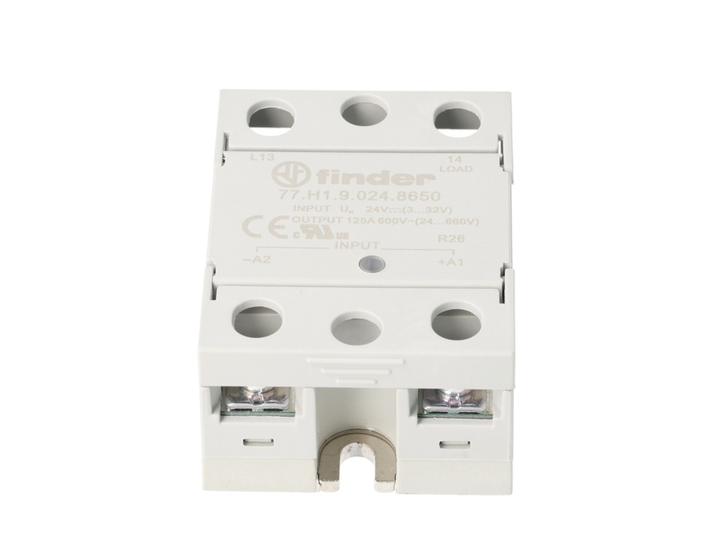 Relé SSR 3/32V DC 1NA 24/660VAC 125A Finder 77H190248650
