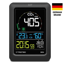 [BZ26] BZ26 — CO2 AIR QUALITY MONITOR RANGE 400 to 5000 ppm | TEMPERATURE 14.18 to 140°F | HUMIDITY 20 to 95%